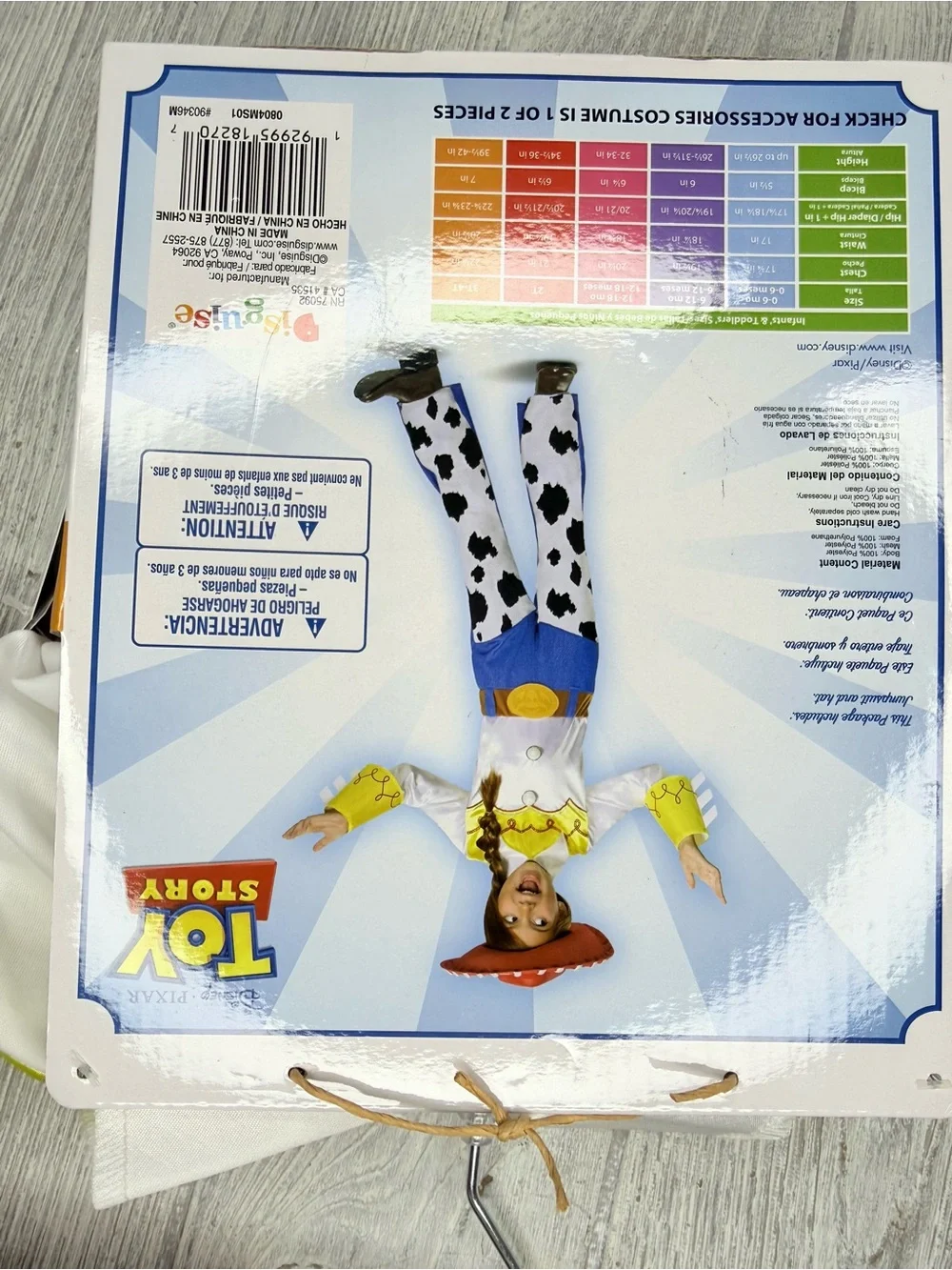 Jessie Classic Halloween Costume Disney Toy Story cosplay dress up hat & costume